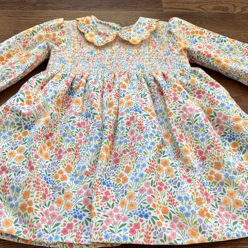 Cecil And Lou Floral Print Smocked Corduroy Dress New And Never Worn - Picture 14 of 14